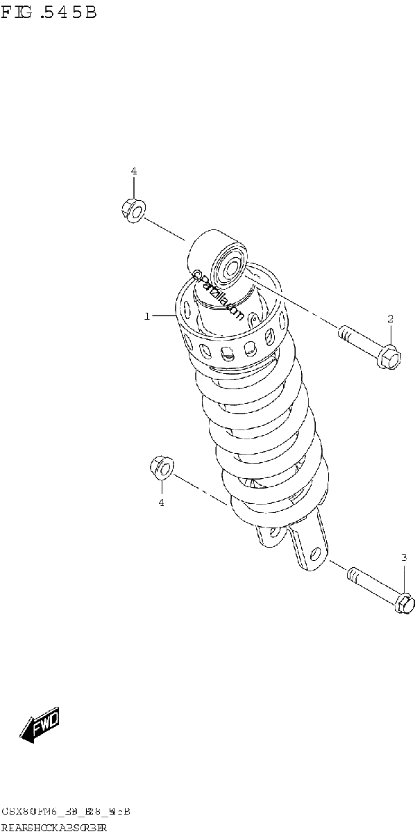 Diagrama de REAR SHOCK ABSORBER