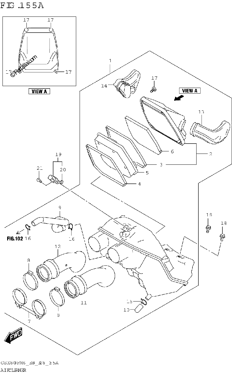 Diagrama de AIR CLEANER