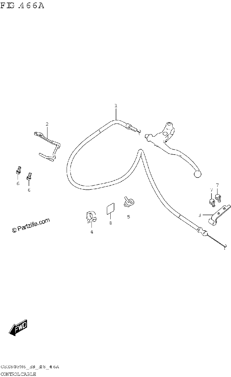 Diagrama de CONTROL CABLE