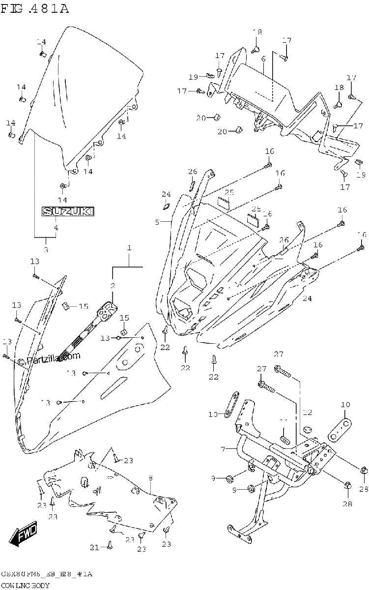 Diagrama de COWLING BODY