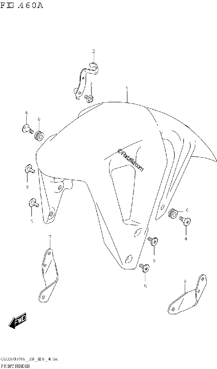 Diagrama de FRONT FENDER
