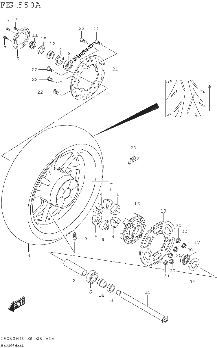 Diagrama de REAR WHEEL
