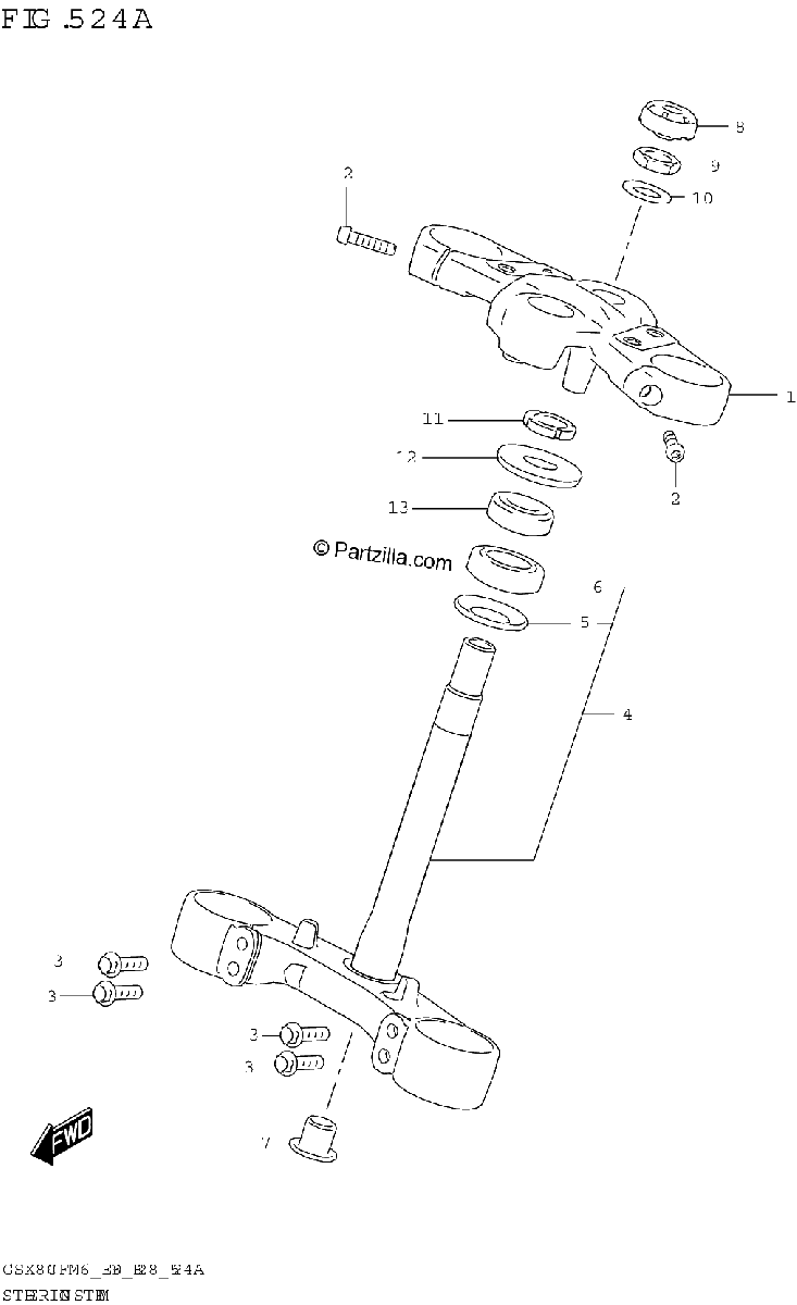 Diagrama de STEERING STEM