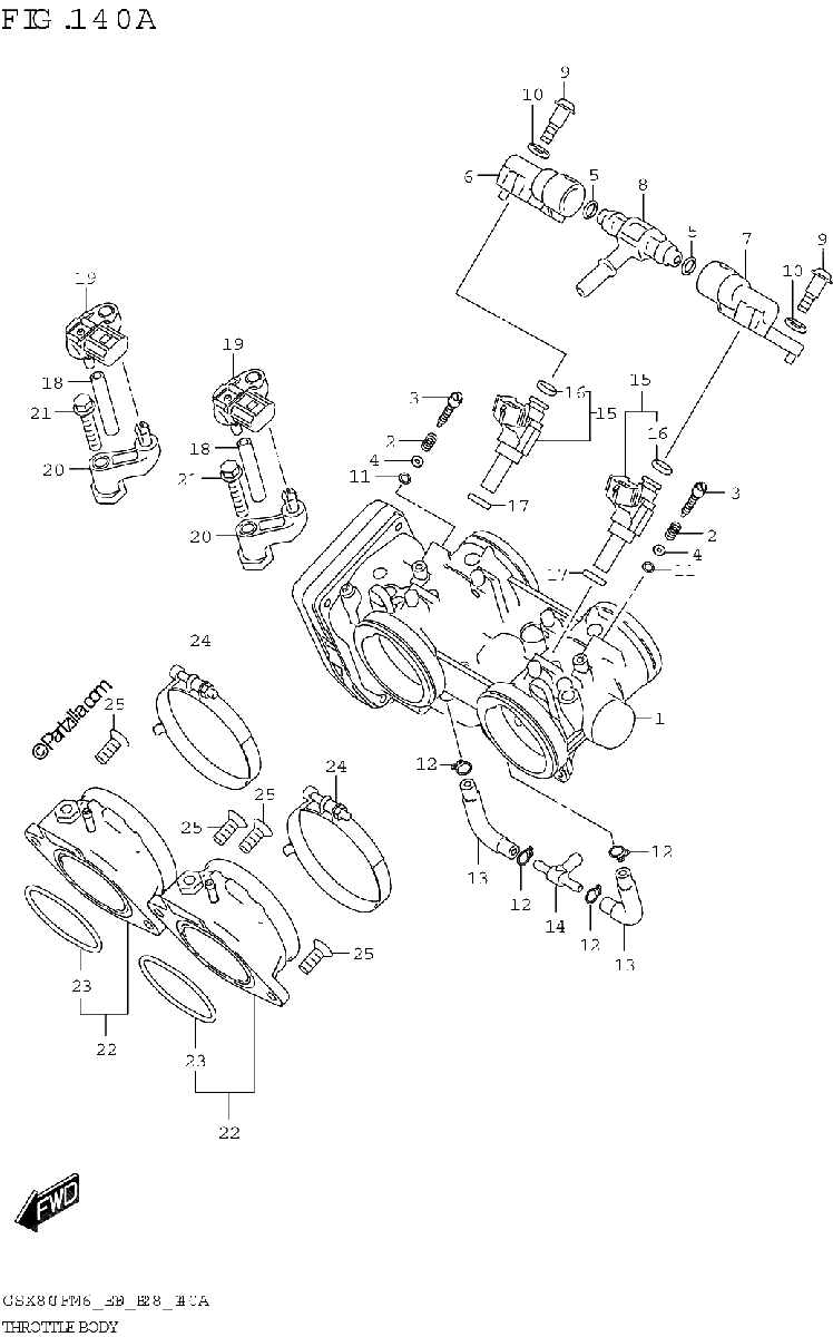 Diagrama de THROTTLE BODY