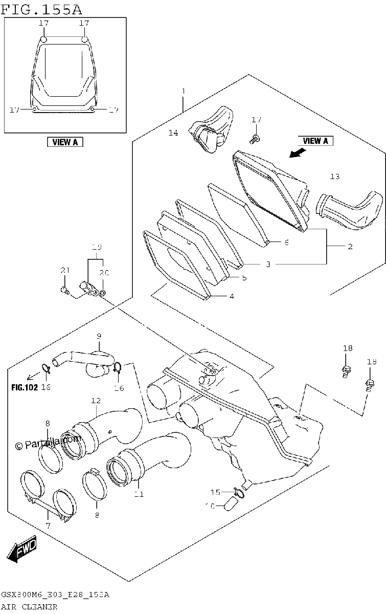 Diagrama de AIR CLEANER