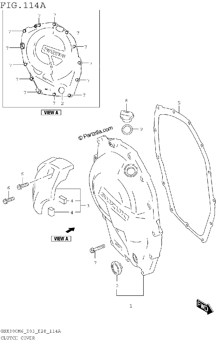 Diagrama de CLUTCH COVER