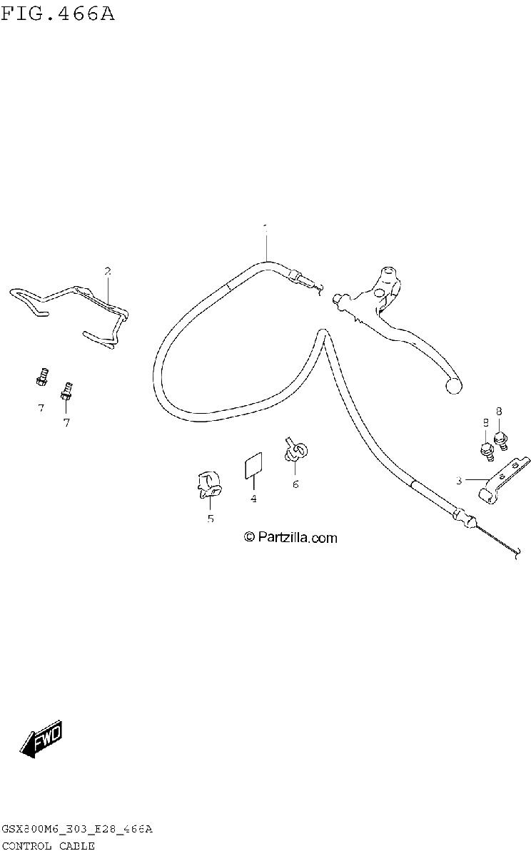 Diagrama de CONTROL CABLE