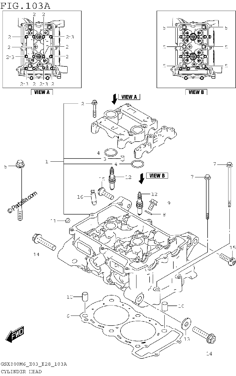 Diagrama de CYLINDER HEAD