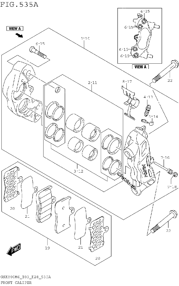 Diagrama de FRONT CALIPER