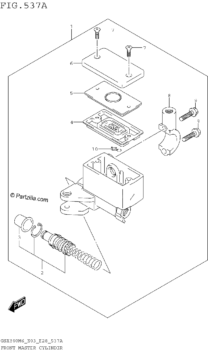 Diagrama de FRONT MASTER CYLINDER
