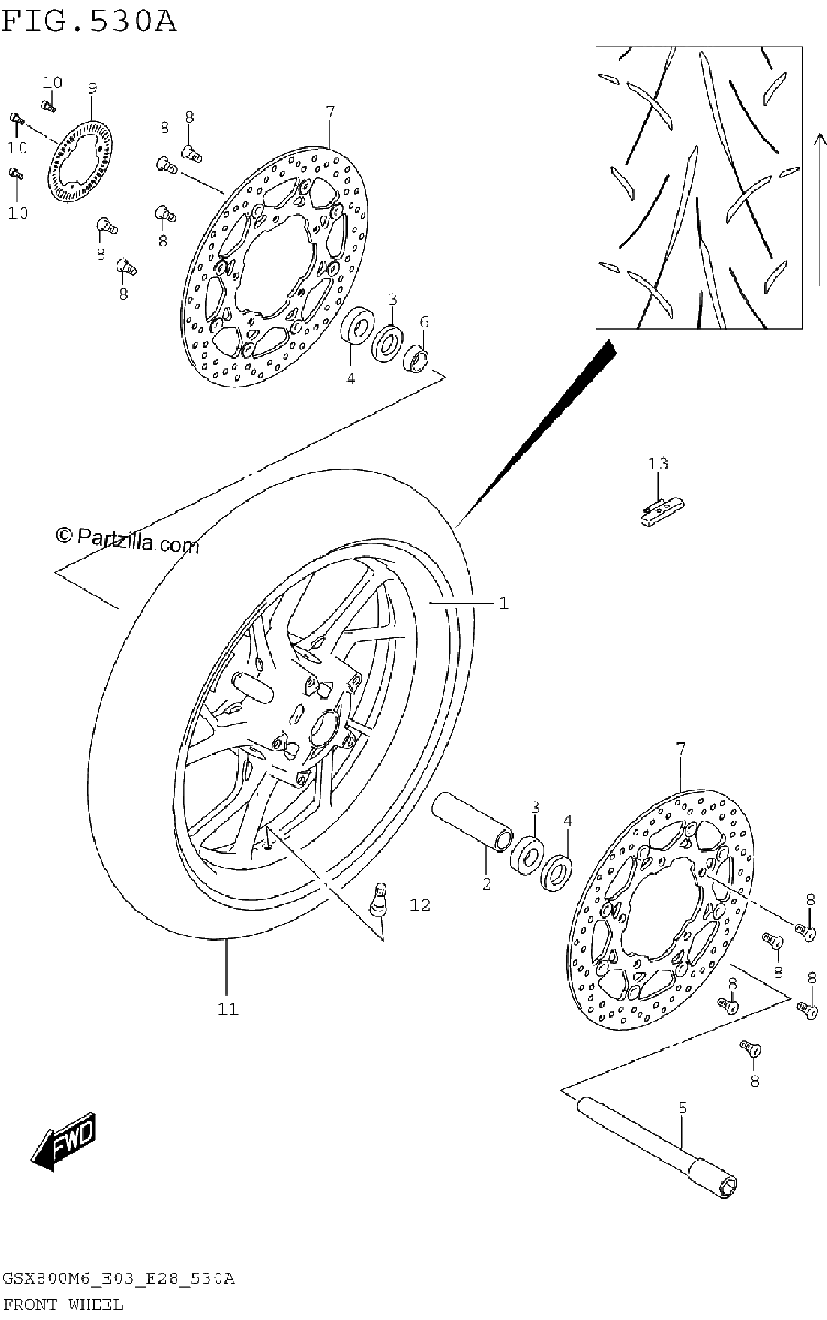 Diagrama de FRONT WHEEL