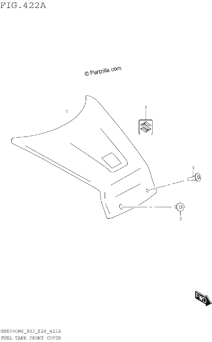 Diagrama de FUEL TANK FRONT COVER