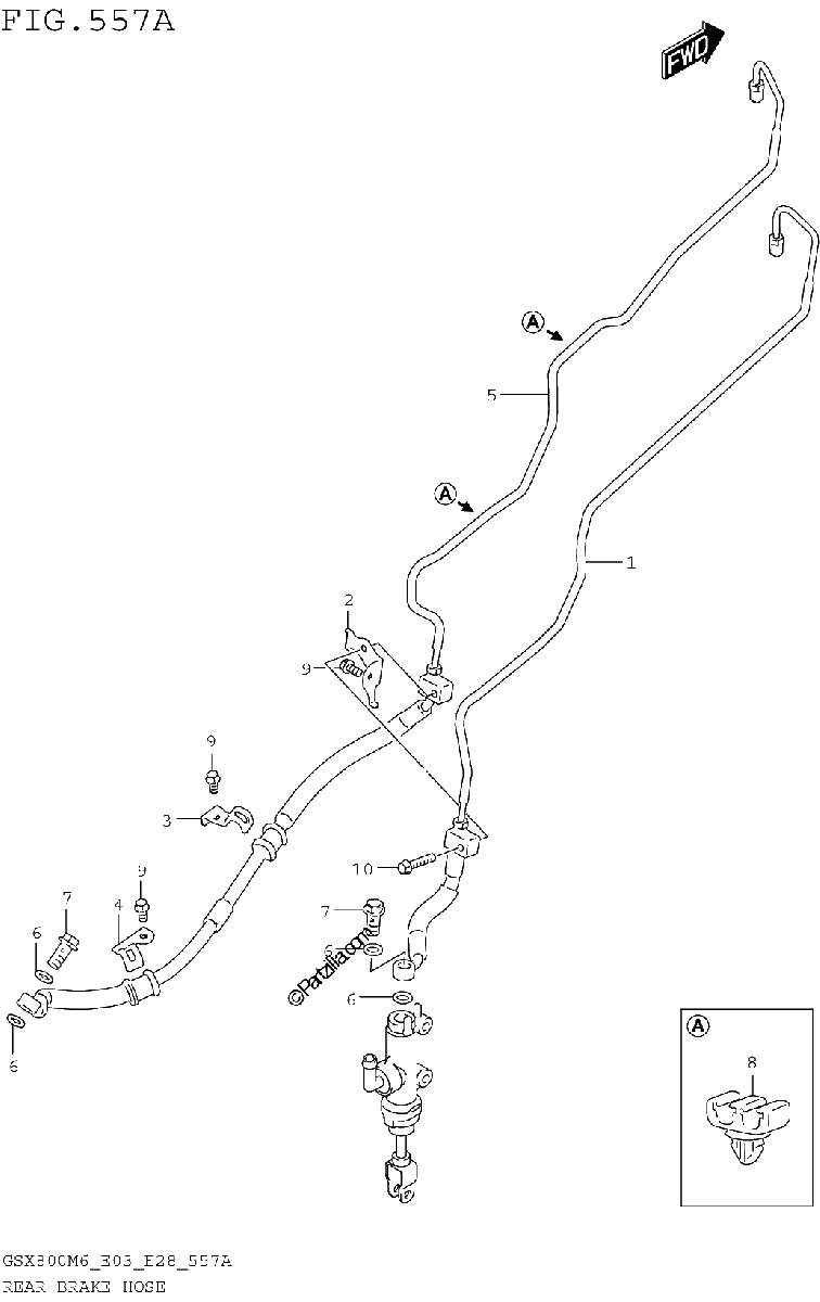 Diagrama de REAR BRAKE HOSE