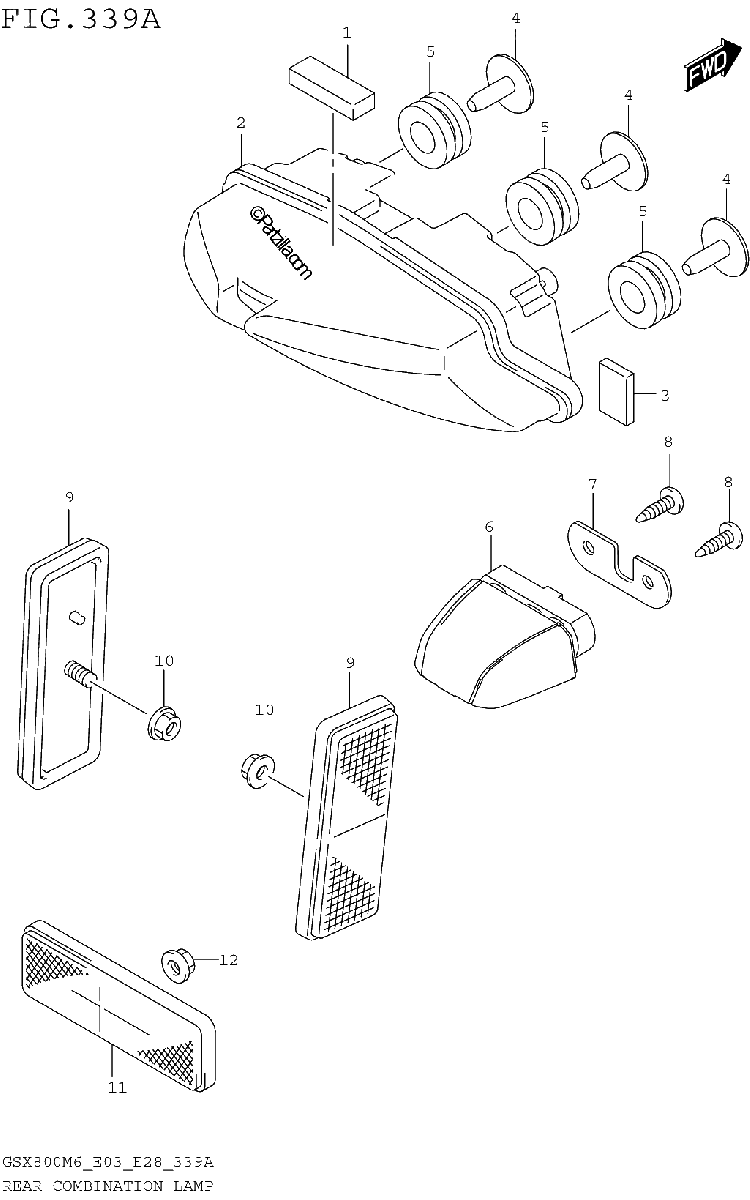 Diagrama de REAR COMBINATION LAMP