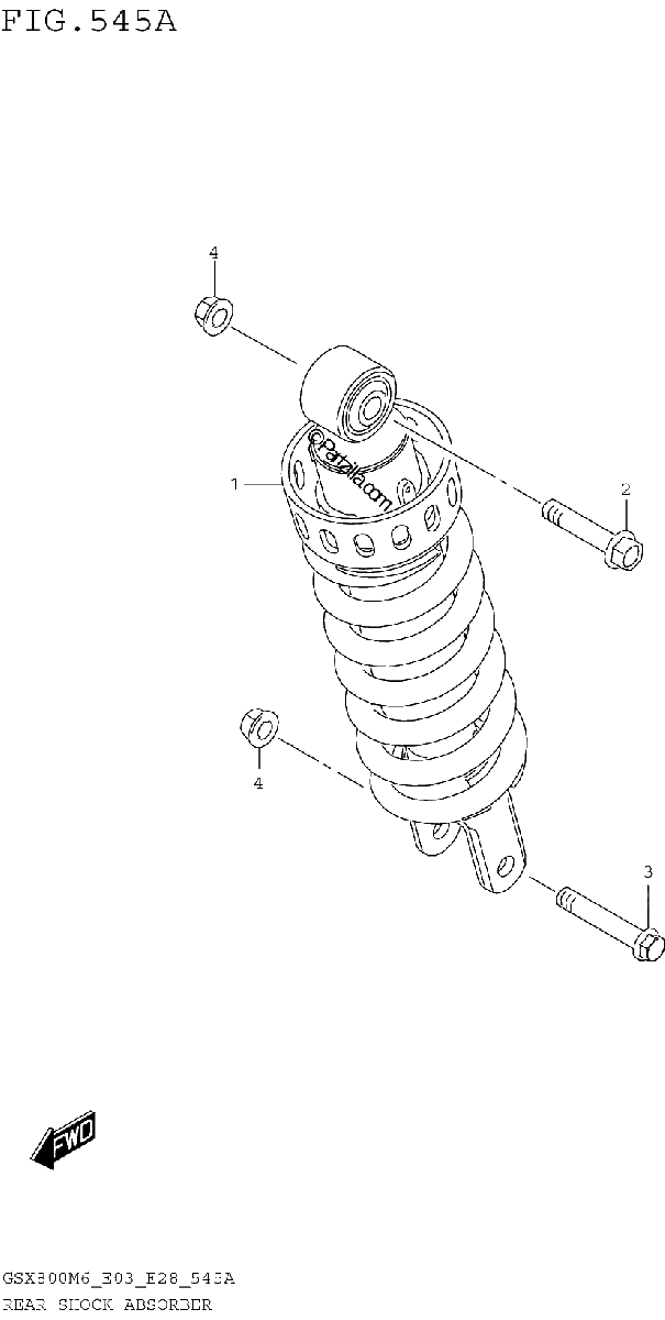 Diagrama de REAR SHOCK ABSORBER