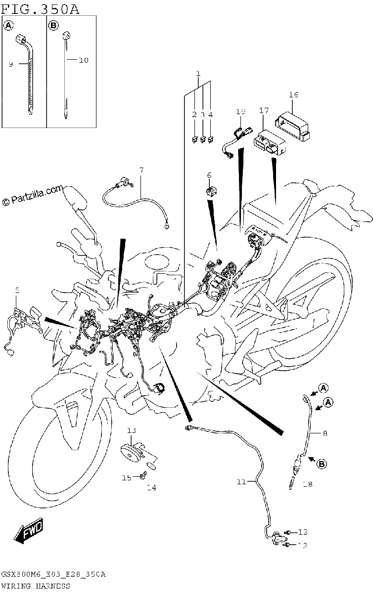 Diagrama de WIRING HARNESS