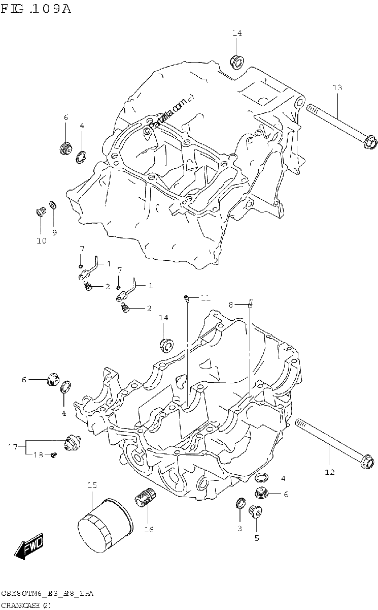 Diagrama de CRANKCASE 2