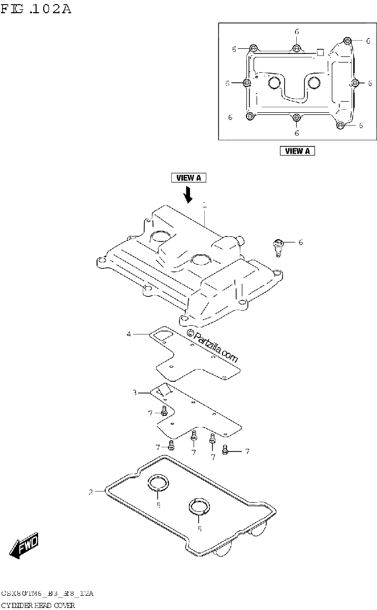 Diagrama de CYLINDER HEAD COVER