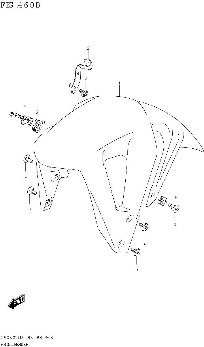 Diagrama de FRONT FENDER 2