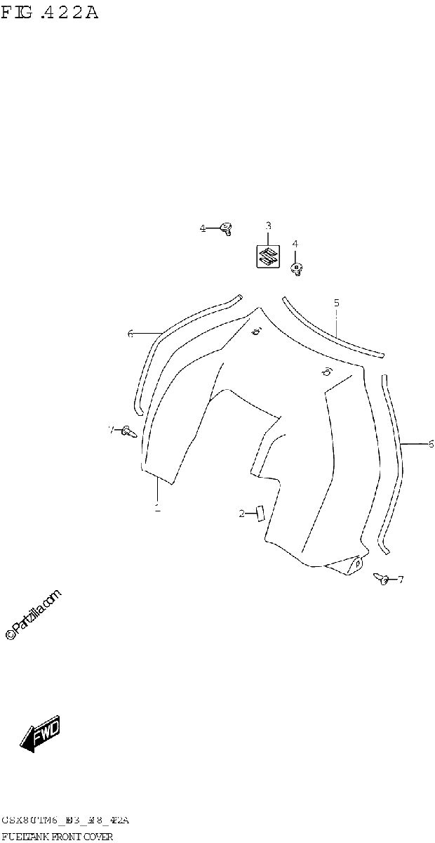 Diagrama de FUEL TANK FRONT COVER
