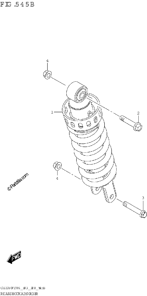 Diagrama de REAR SHOCK ABSORBER