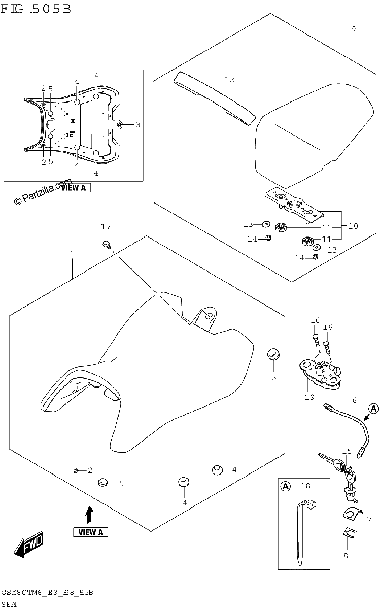 Diagrama de SEAT GSX800TTRQB