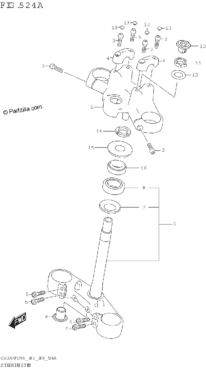 Diagrama de STEERING STEM