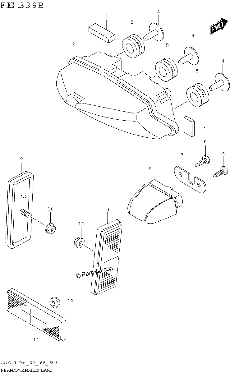 Diagrama de REAR COMBINATION LAMP