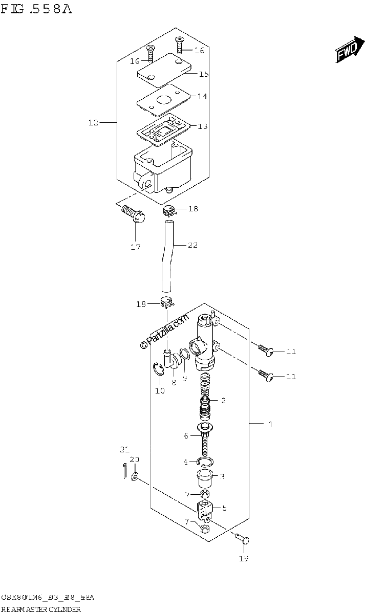 Diagrama de REAR MASTER CYLINDER