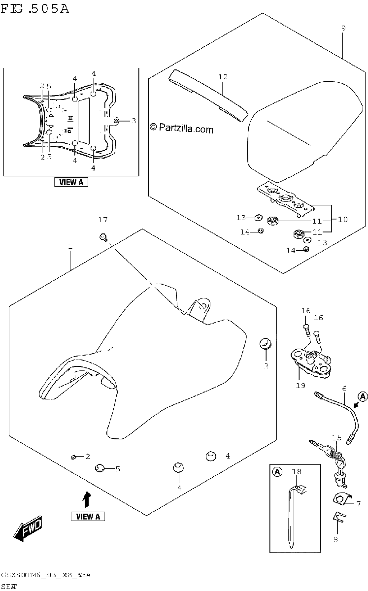 Diagrama de SEAT GSX800TRQ