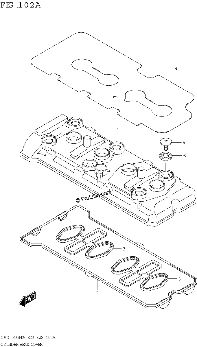Diagrama de CYLINDER HEAD COVER