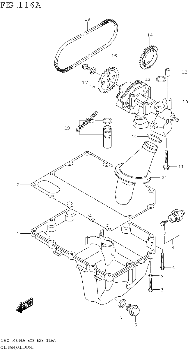 Diagrama de OIL PAN OIL PUMP