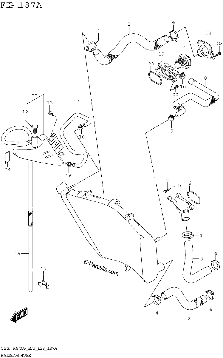 Diagrama de RADIATOR HOSE