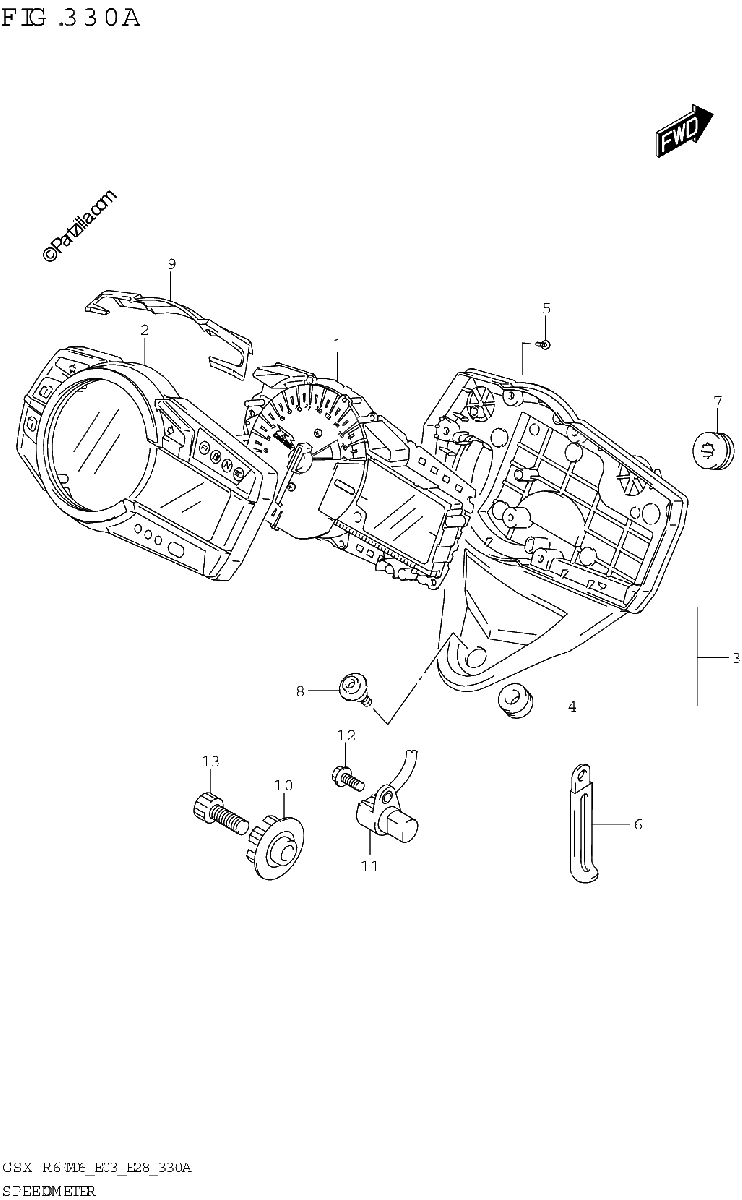 Diagrama de SPEEDOMETER E03 E33