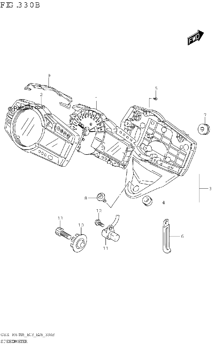 Diagrama de SPEEDOMETER E28