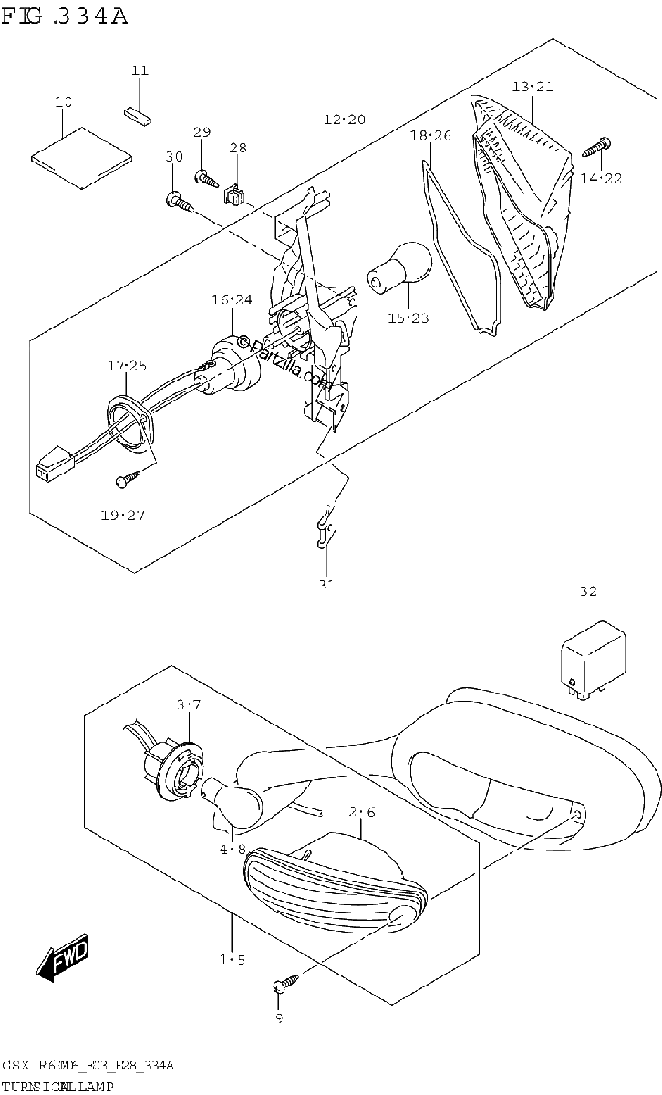 Diagrama de TURNSIGNAL LAMP