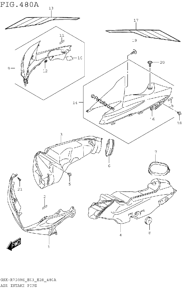 Diagrama de AIR INTAKE PIPE