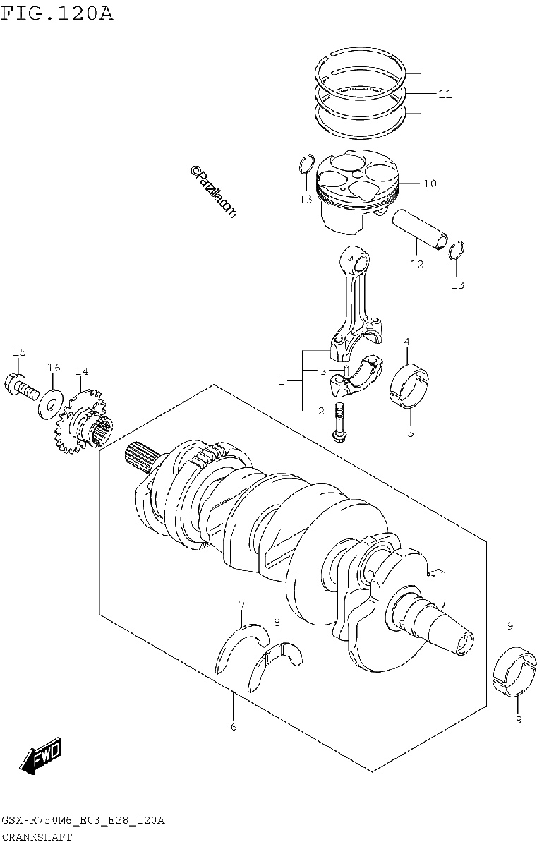 Diagrama de CRANKSHAFT