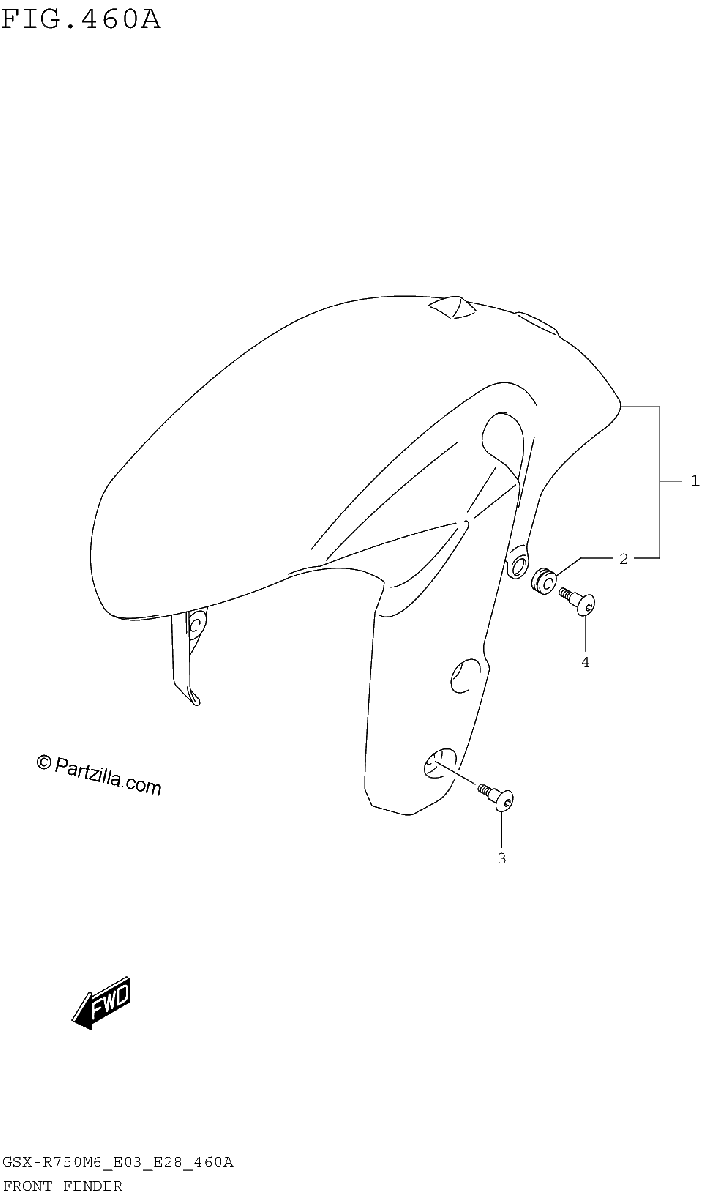 Diagrama de FRONT FENDER