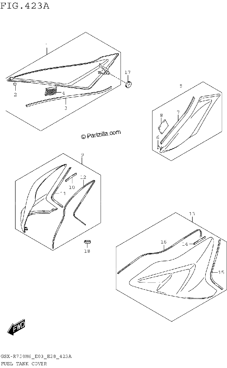 Diagrama de FUEL TANK COVER