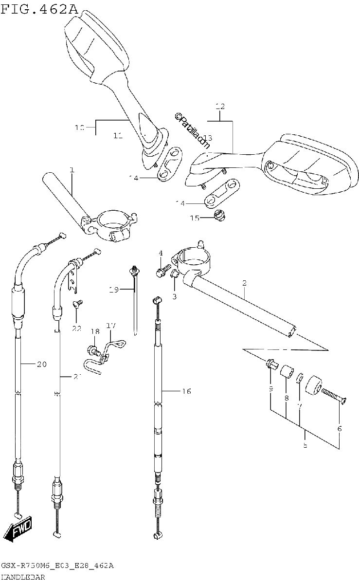 Diagrama de HANDLEBAR