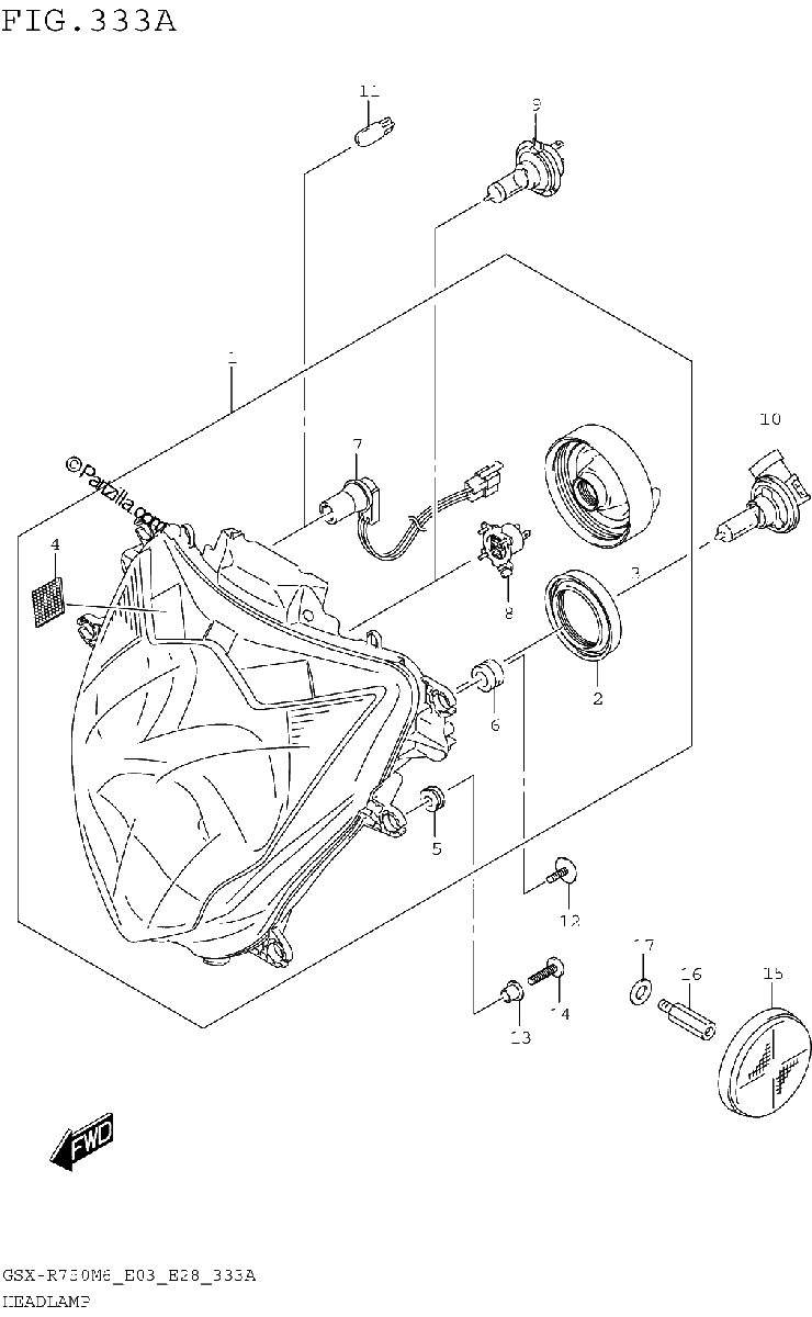 Diagrama de HEADLAMP