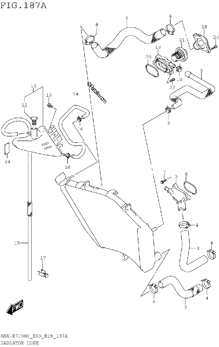 Diagrama de RADIATOR HOSE