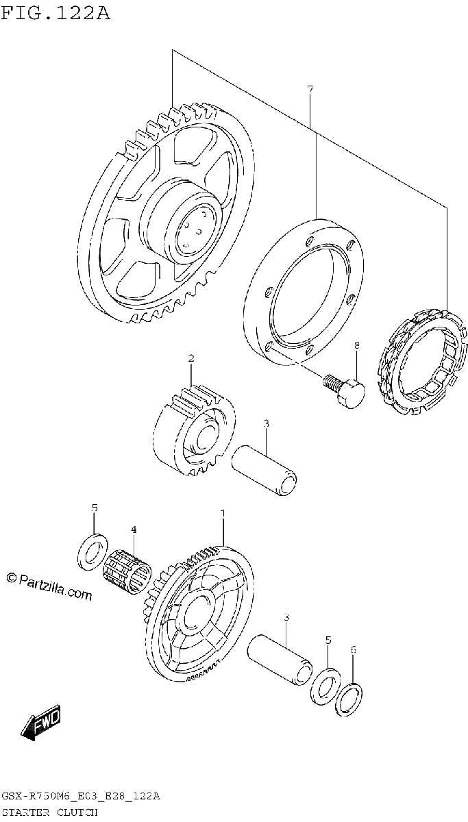 Diagrama de STARTER CLUTCH