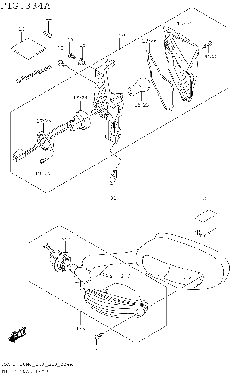Diagrama de TURNSIGNAL LAMP