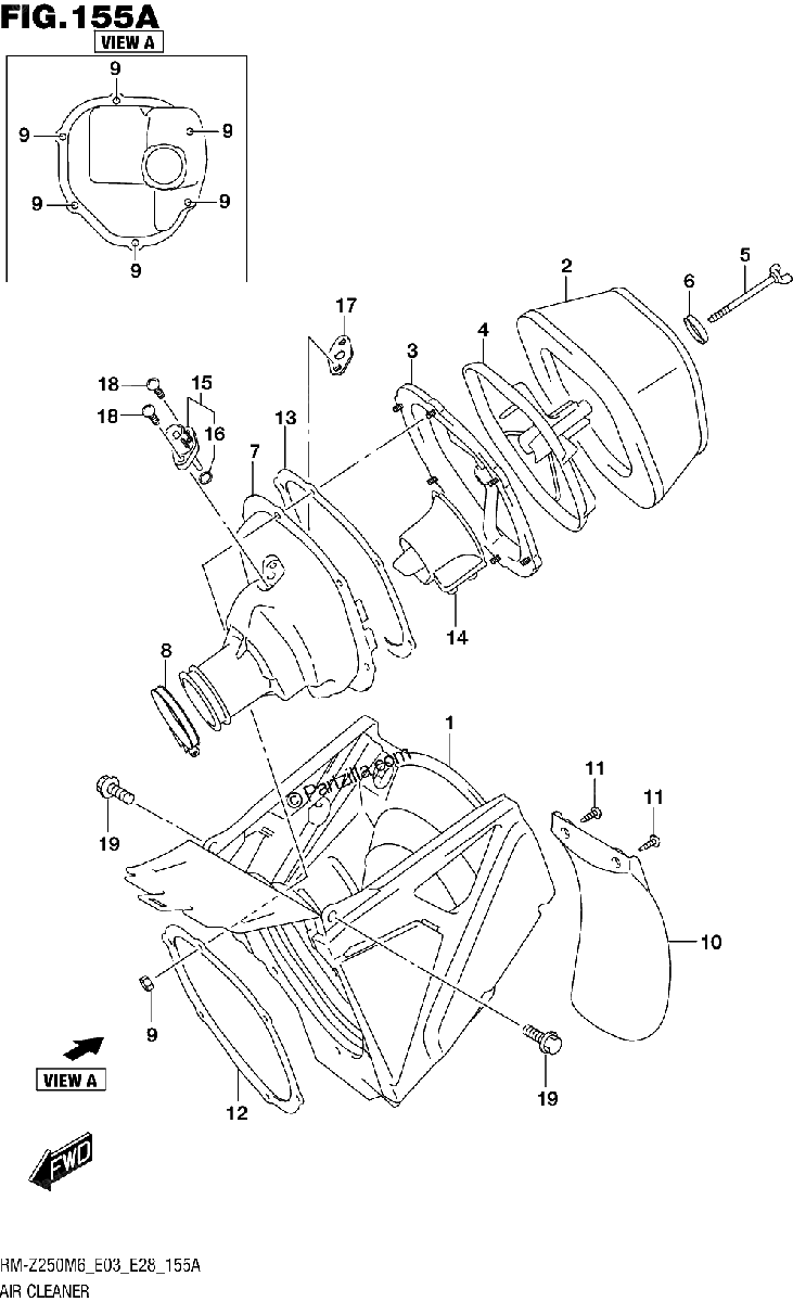 Diagrama de AIR CLEANER