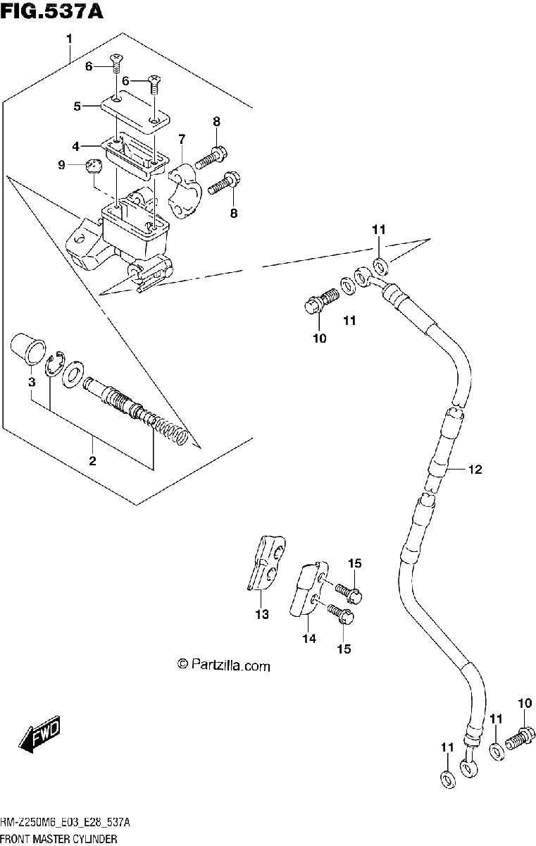 Diagrama de FRONT MASTER CYLINDER