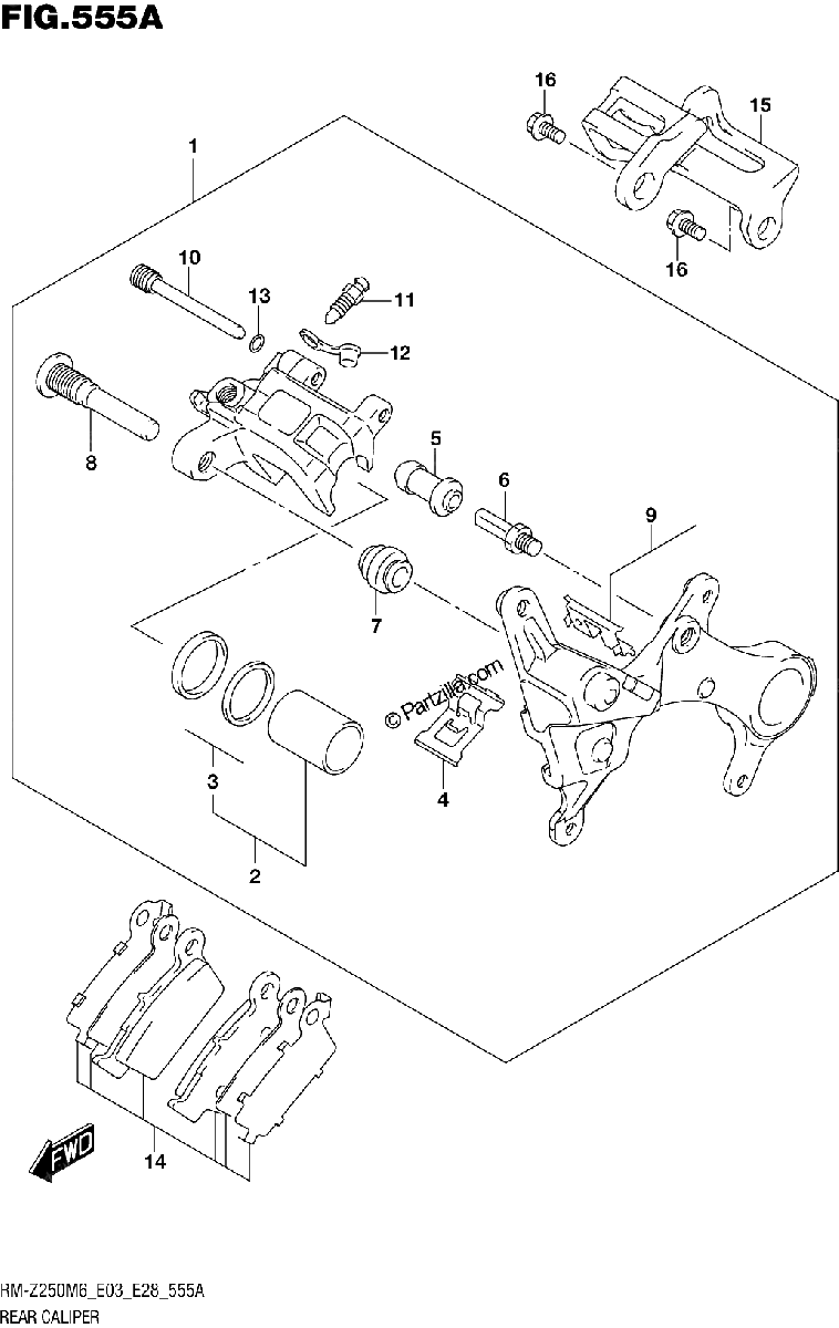 Diagrama de REAR CALIPER