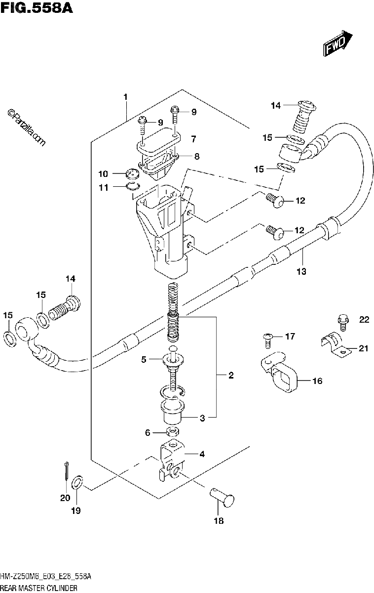 Diagrama de REAR MASTER CYLINDER