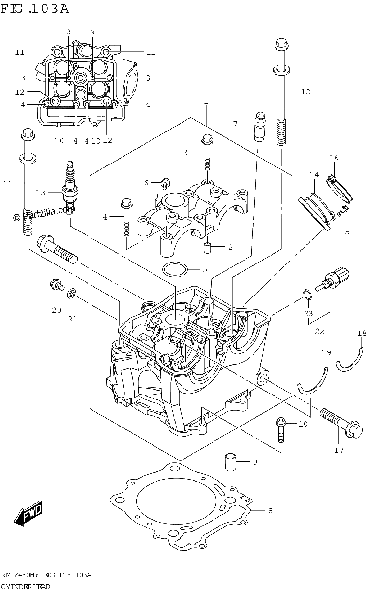 Diagrama de CYLINDER HEAD